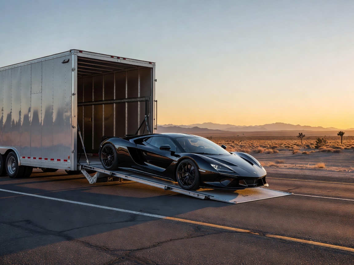 Supercar enclosed trailer transport
